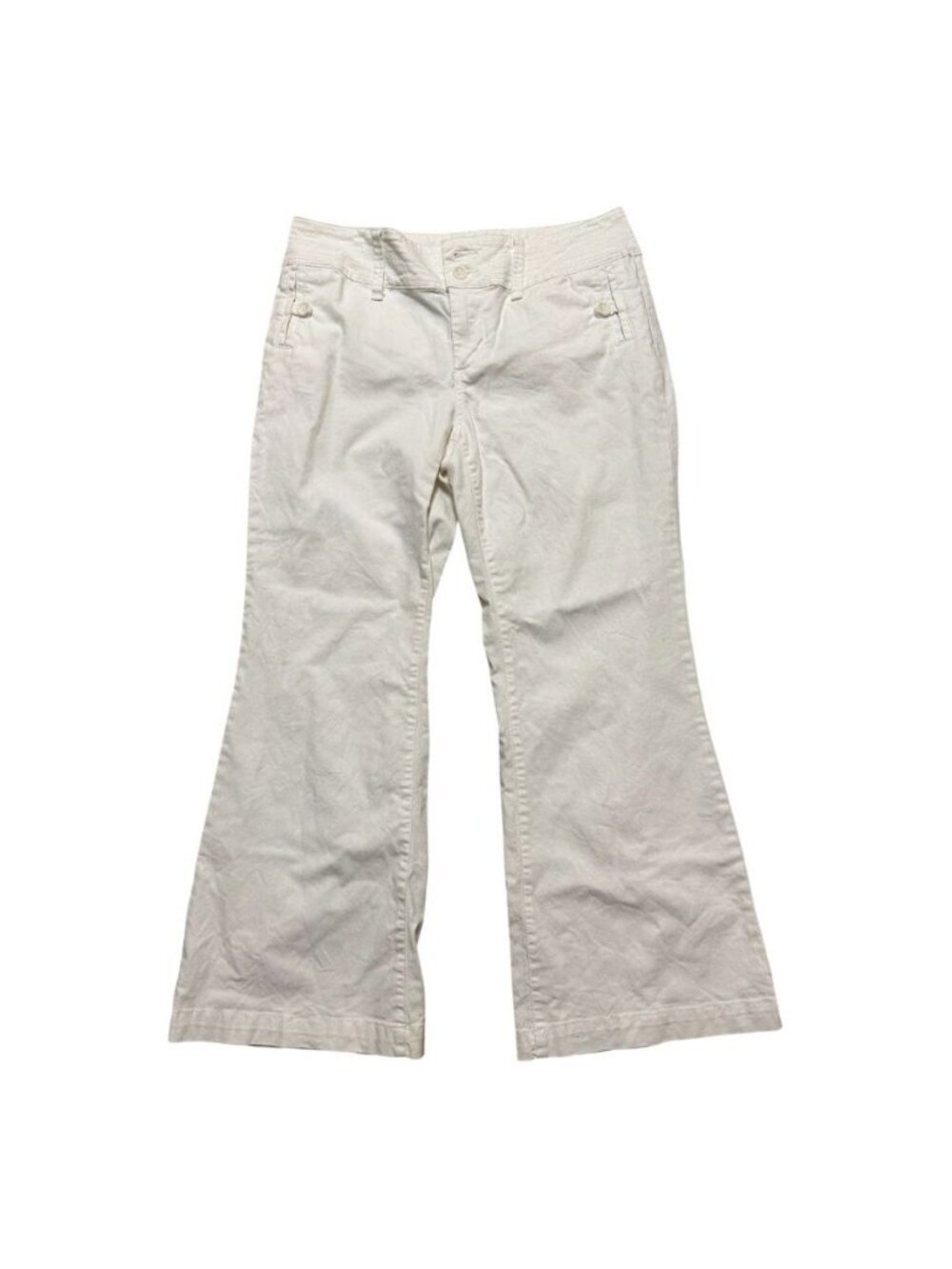 ANA A New Approach White Wide Leg Pants 12P Cotton Stretch NWOT